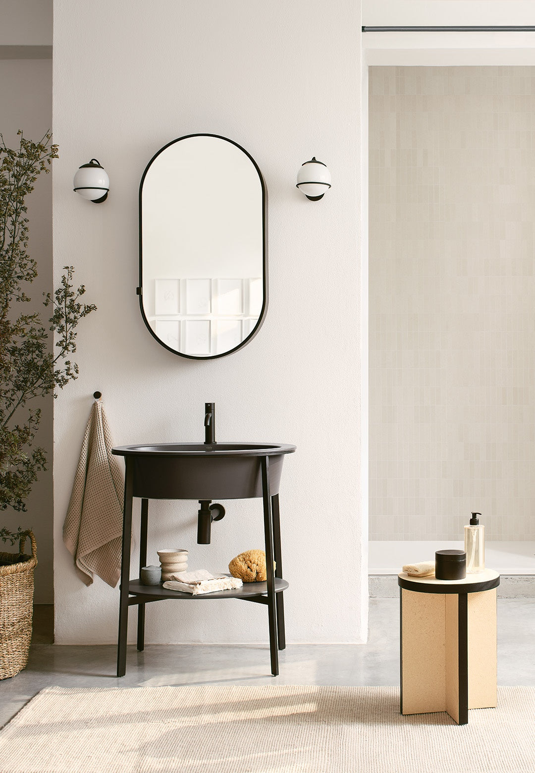 CATINO OVALE WITH SHELF - art. CALAO/CAPIO – Cielo Luxury Bathrooms